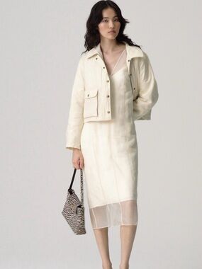 J. Crew Cropped Barn Jacket in Ripstop Cotton